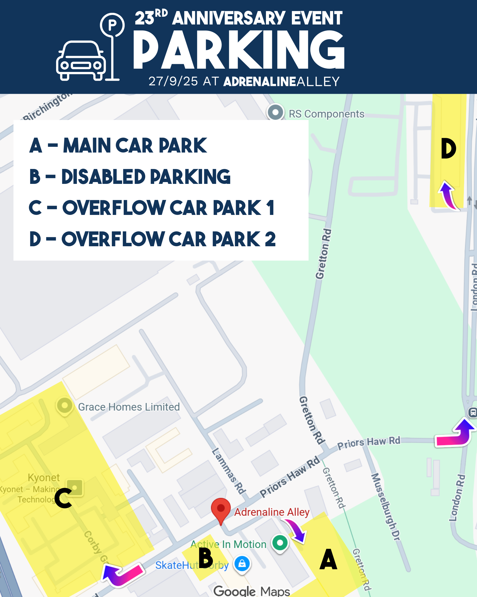 23RD ANNIVERSARY EVENT - SCHEDULES & MAP