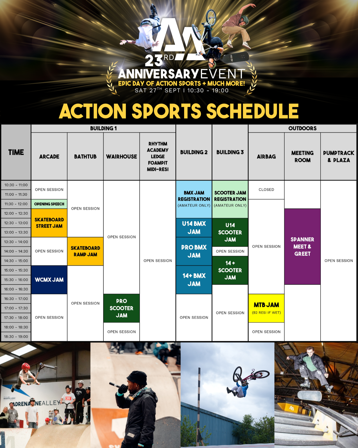 23RD ANNIVERSARY EVENT - SCHEDULES & MAP